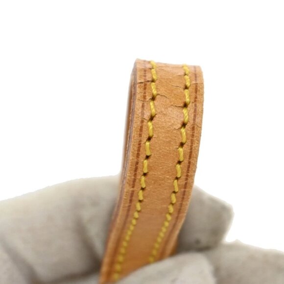 LOUIS VUITTON Logo Shoulder Strap Leather Brown Gold Bag Accessory 63EF817 - Picture 7 of 8